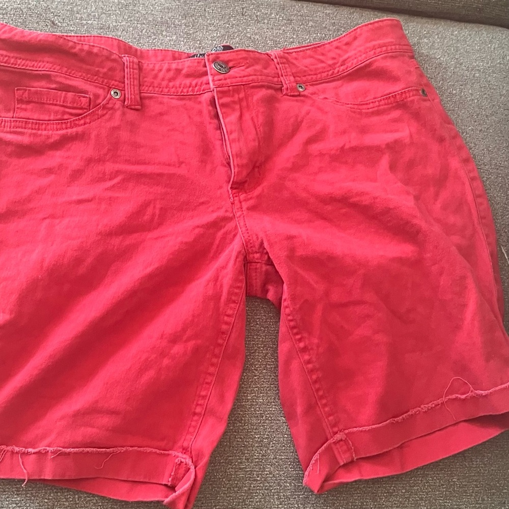 Dots Red Jean Shorts Vibrant Summer Style